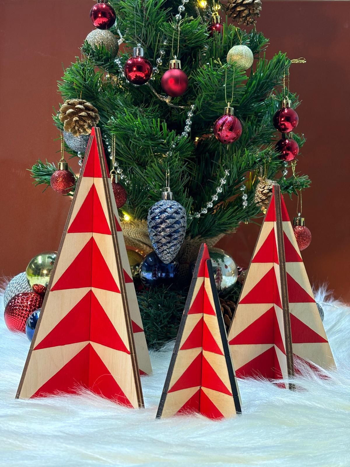 Yılbaşı Ağaç Obje 3lü Set 02