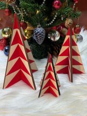 Yılbaşı Ağaç Obje 3lü Set 02