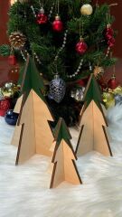 Yılbaşı Ağaç Obje 3lü Set 03