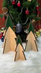 Yılbaşı Ağaç Obje 3lü Set 03