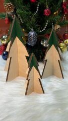 Yılbaşı Ağaç Obje 3lü Set 03