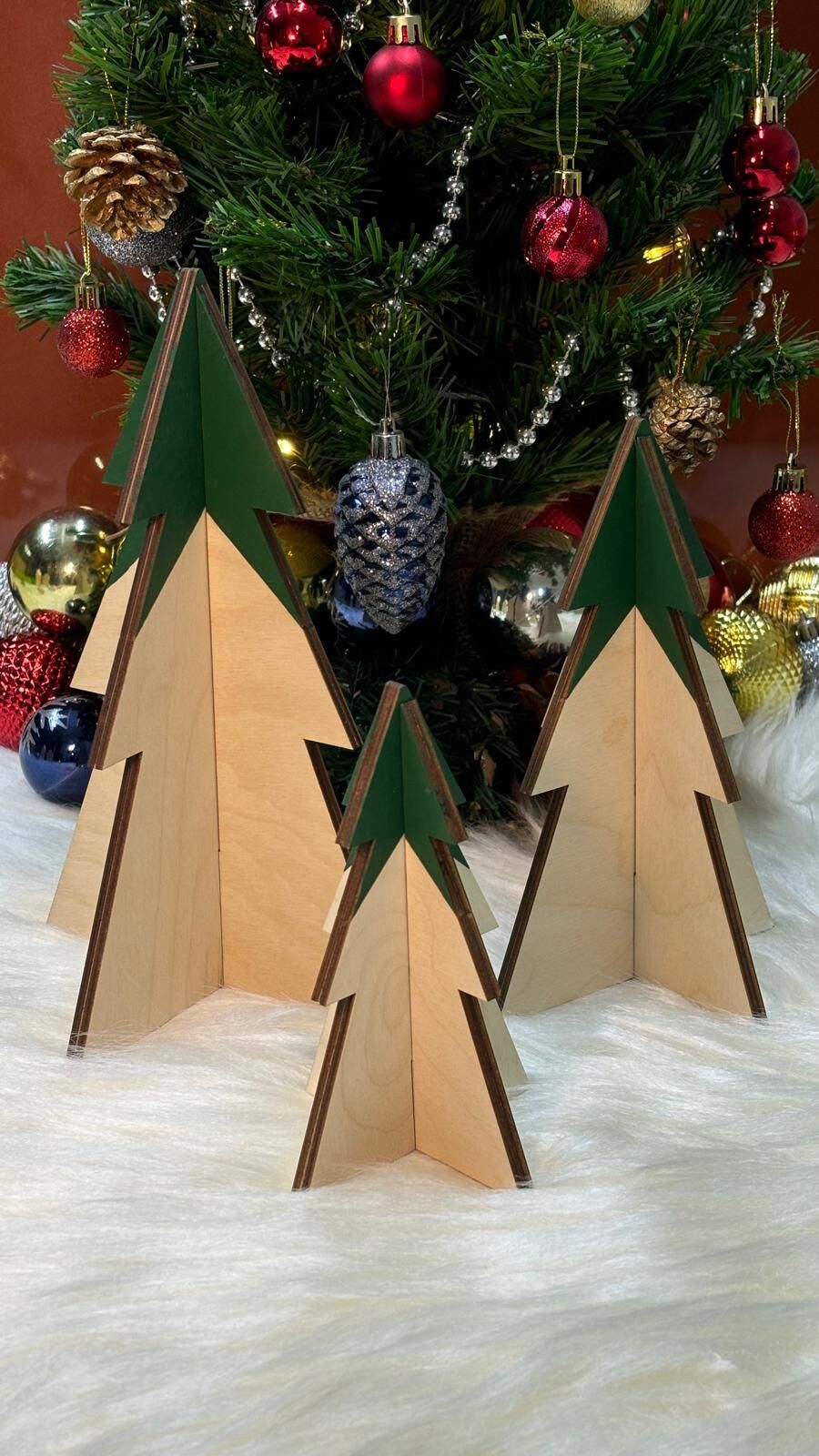 Yılbaşı Ağaç Obje 3lü Set 03