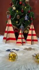 Yılbaşı Ağaç Obje 3lü Set 04