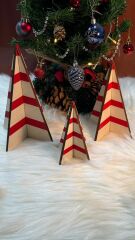 Yılbaşı Ağaç Obje 3lü Set 04