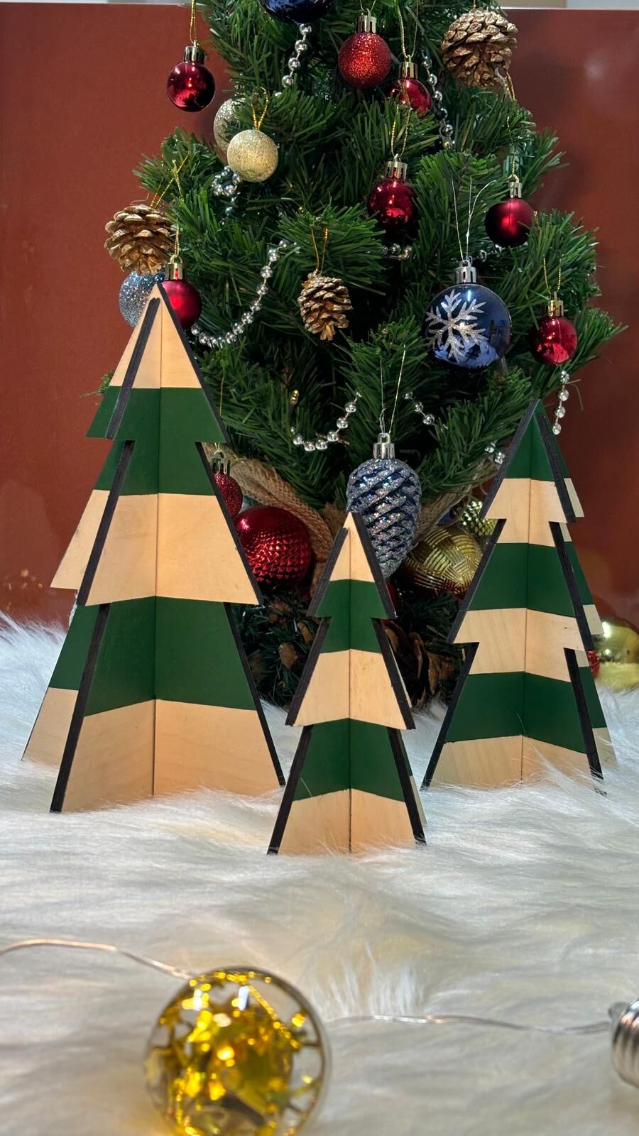 Yılbaşı Ağaç Obje 3lü Set 08