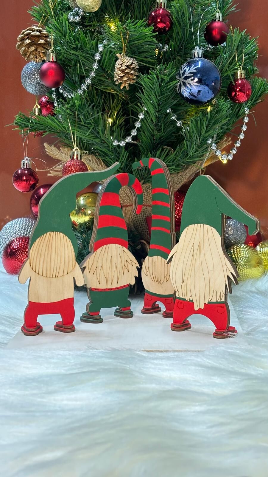 Yılbaşı Cüce Obje 4lü Set