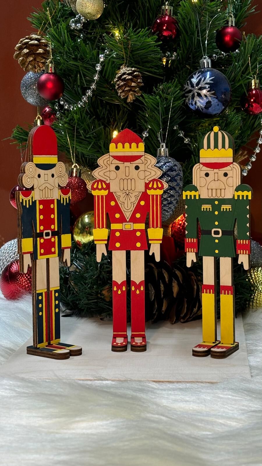 Yılbaşı 25cm Kurşun Asker  Obje 3lü Set