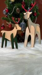 Yılbaşı 2li Geyik Obje Set