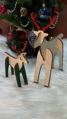 Yılbaşı 2li Geyik Obje Set