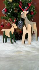 Yılbaşı 2li Geyik Obje Set