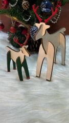 Yılbaşı 2li Geyik Obje Set