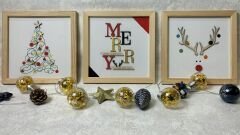 Yılbaşı Trio 3'lü Ahşap Tablo