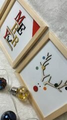 Yılbaşı Trio 3'lü Ahşap Tablo