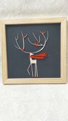 Noel Baba 3'lü Ahşap Tablo