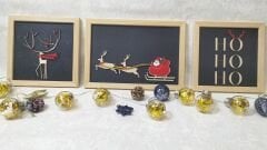 Noel Baba 3'lü Ahşap Tablo